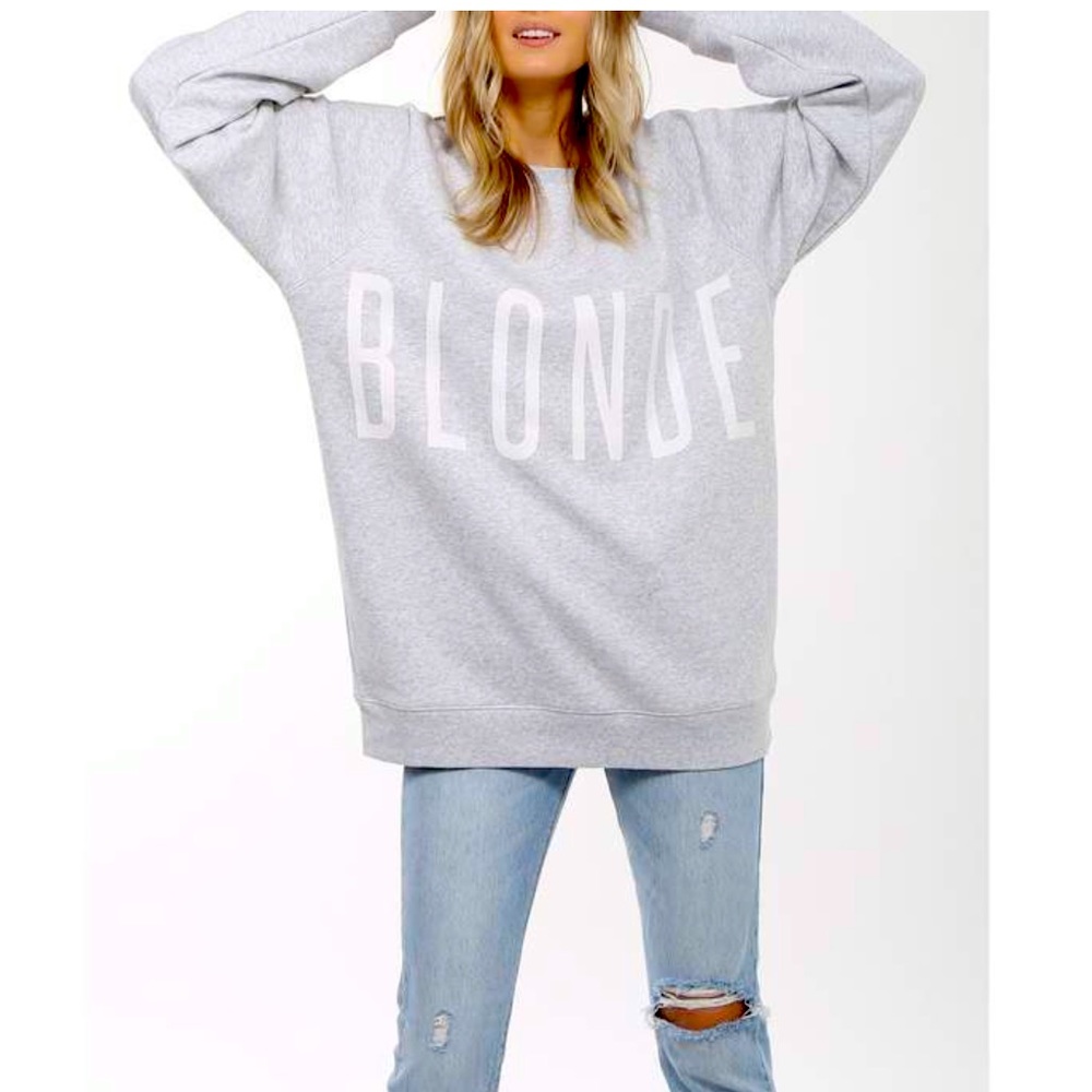 BLONDE sweater / Oversized / Grey